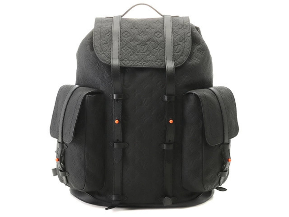 LOUIS VUITTON Backpack Christopher Virgil Abloh Noir Black Taurillon SJ